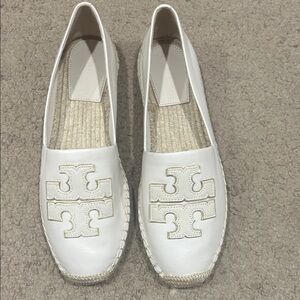 Tory Burch Cream Espadrille Flats